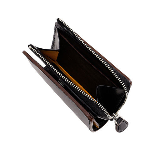 GANZO_AVON (エイボン) Lファスナー二つ折り財布ブラック2